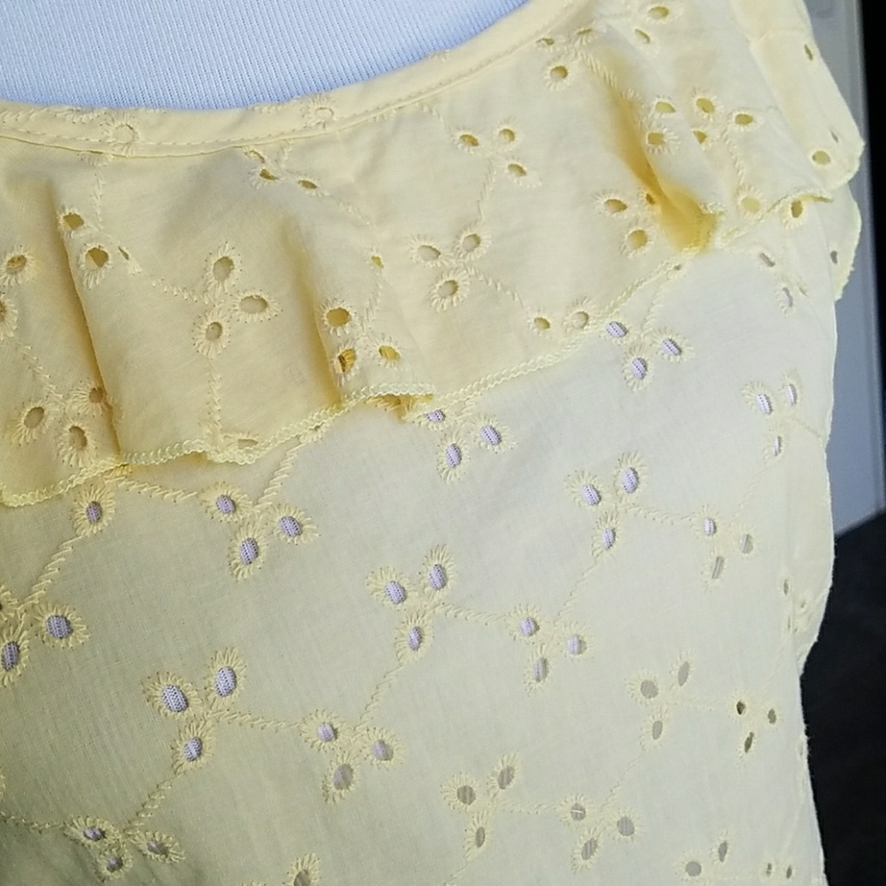 Cheeky Yellow Eyelet Top - Picture 5 of 6